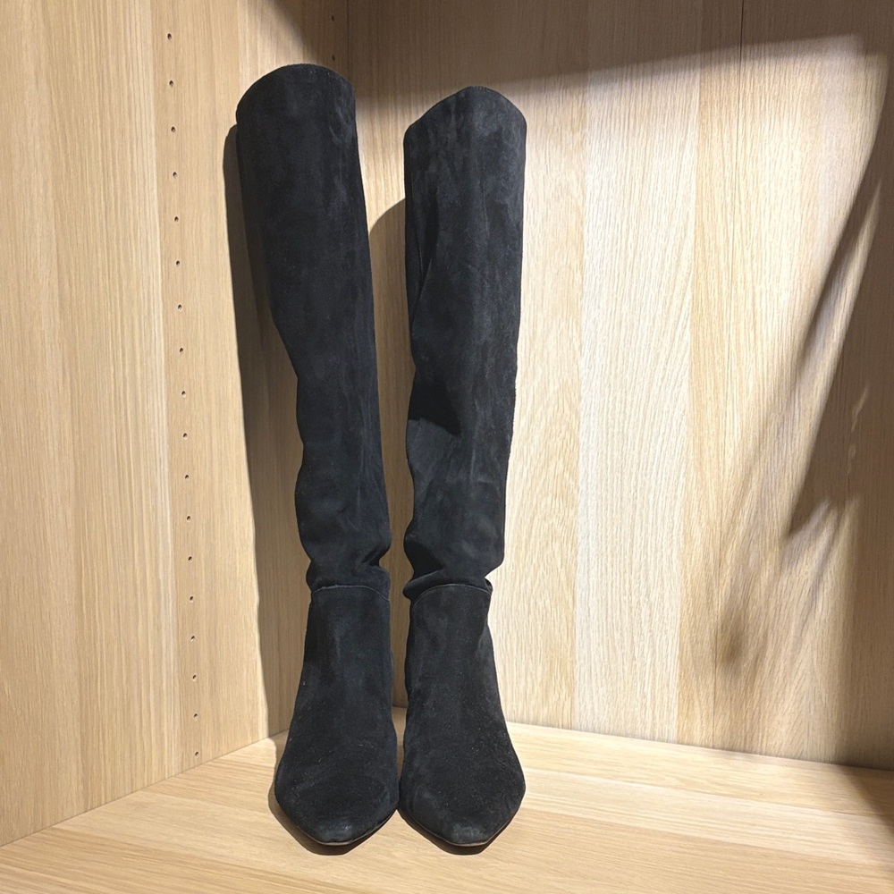JCREW Black Suede Knee-High Women's Boots